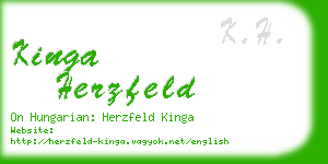 kinga herzfeld business card
